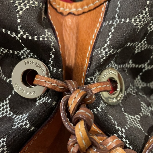 Kate Spade Brown Jacquard Red & Brown Bag - Picture 14 of 16